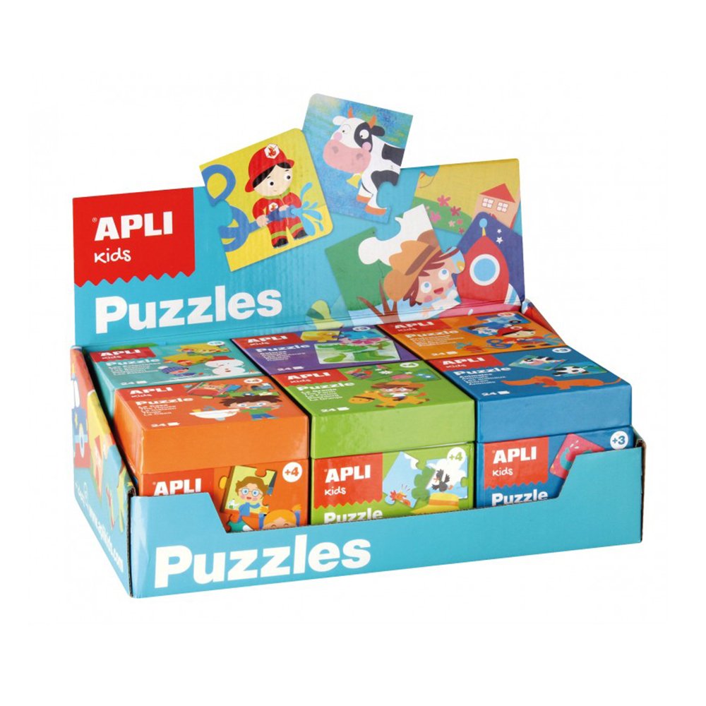 Puzzle diverse modele, Apli, 24 piese 7x7 cm Puzzle diverse modele, Apli, 24 piese 7x7 cm