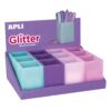 Display suporturi instrumente de scris Glitter, diverse culori, 12 bucati/set Display suporturi instrumente de scris Glitter, diverse culori, 12 bucati/set