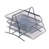 Set 3 tavite pentru documente Mesh Memoris-Precious, metal, argintiu