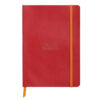 Notebook A5 Rhodiarama, 80 file, ivory, dictando, rosu