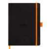 Meeting Book A5+ Rhodiarama, 80 file, negru