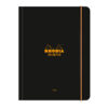 Caiet cu elastic A5+ Rhodia Unlimited, 60 file, matematica, negru