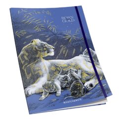 Caiet cusut A5, 80 file, 90 g, liniatura punctata, coperta design animale