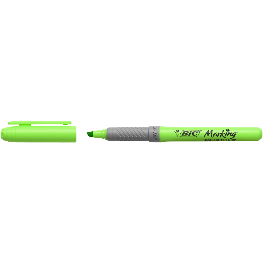 Textmarker BIC, Highlighter Grip, varf tesit 1-4 mm, verde Textmarker BIC, Highlighter Grip, varf tesit 1-4 mm, verde