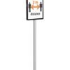 Stand de podea Durable, Basic, A3, pentru informatii, gri antracit