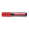 Marker permanent Edding 390, corp plastic, varf retezat 4-12 mm, rosu