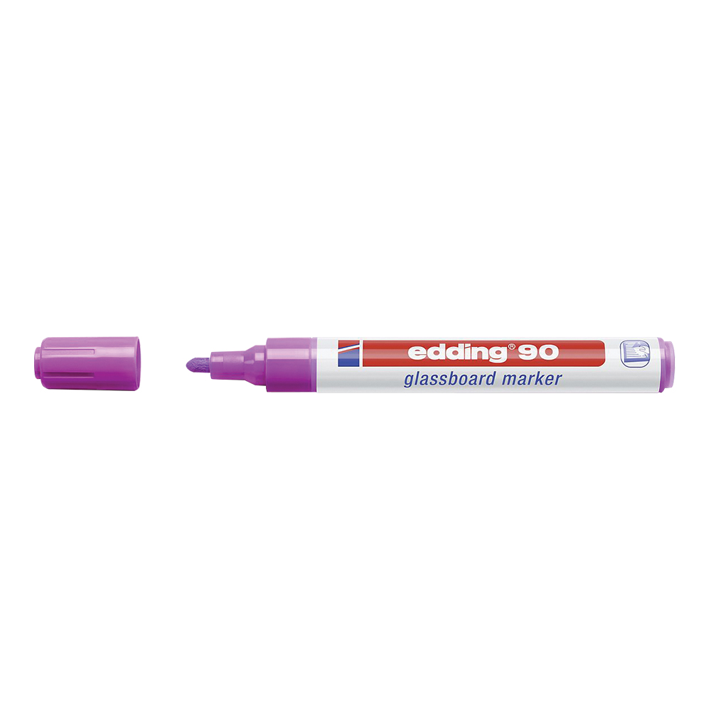 Marker Edding 90 pentru suprafete din sticla, varf 2-3 mm, violet Marker Edding 90 pentru suprafete din sticla, varf 2-3 mm, violet