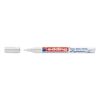 Marker permanent Edding 751 cu vopsea, corp metalic, varf rotund, 1-2 mm, alb