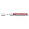 Marker permanent Edding 8750, cu vopsea, corp aluminiu, varf rotund, 2-4 mm, alb