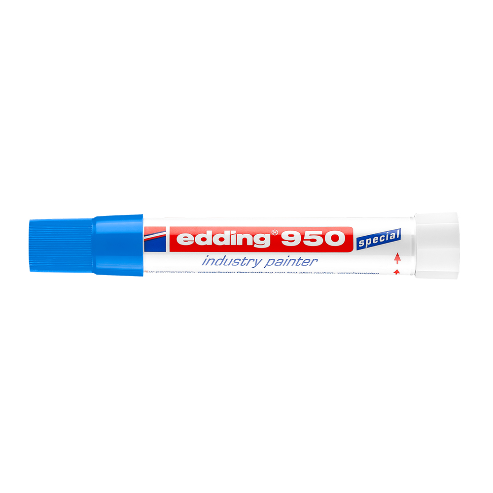 Marker permanent Edding 950, varf tip ceara, 10 mm, albastru Marker permanent Edding 950, varf tip ceara, 10 mm, albastru