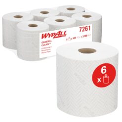 Lavete in rola Kimberly-Clark Wypall L20, curatare si intretinere, 2 straturi, 6 role/bax, albe
