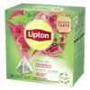 Ceai verde Lipton, zmeura si rodie, 20 plicuri/cutie