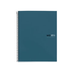 Caiet cu spira  Miquelrius Original, A5, matematica, 80 file, coperta cu tratament antiviral si antibacterian, bleumarin