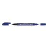 Marker permanent Pentel TWIN TIP 0.3/1.2 mm albastru, rezistent, durabil, cerneala rezistenta la apa