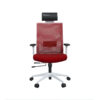 Scaun operational ergonimic, Snow, cu tetiera, rosu