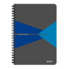 Caiet de birou Leitz Office, carton, A5, cu spira, matematica, albastru Caiet de birou Leitz Office, carton, A5, cu spira, matematica, albastru