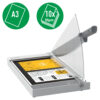 Ghilotina Leitz Home Office Precision, A3, 10 coli, indicator laser inclus, gri