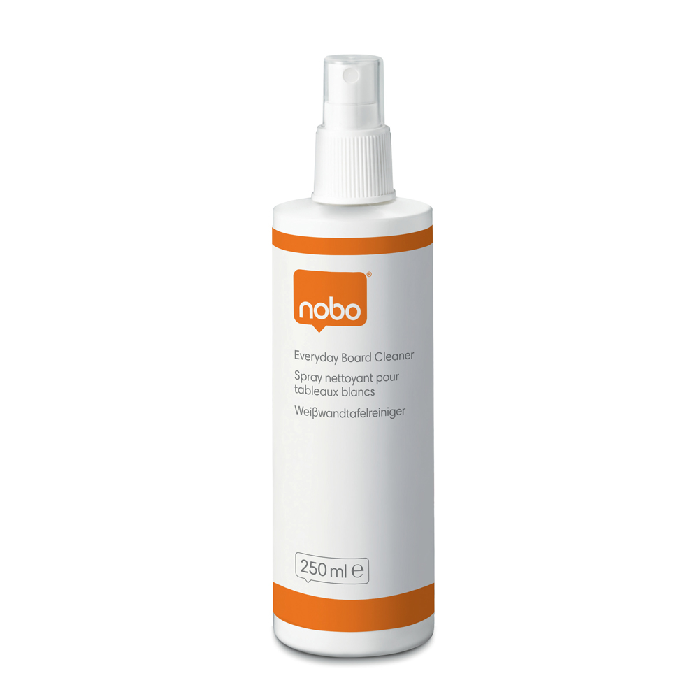 Spray NOBO, lichid, pentru curatare table si flipcharturi, uz zilnic, 250 ml Spray NOBO, lichid, pentru curatare table si flipcharturi, uz zilnic, 250 ml