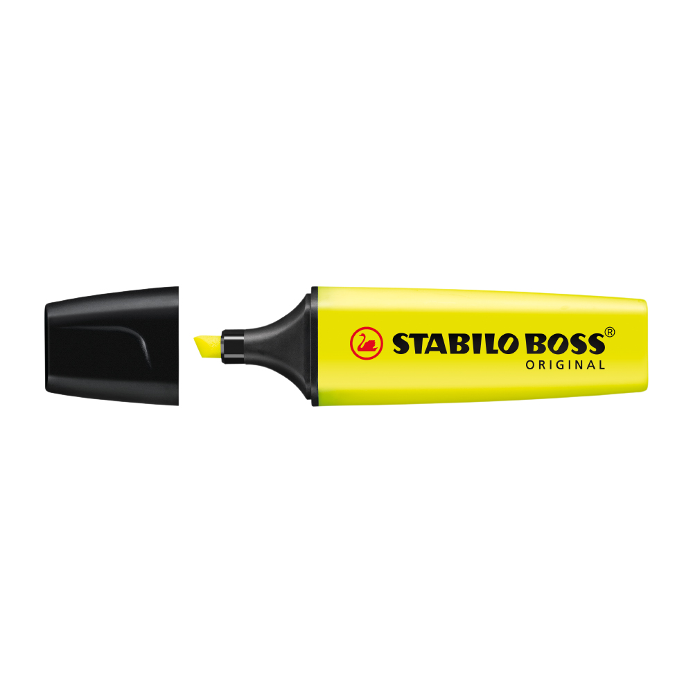 Textmarker Stabilo Boss, varf 2-5 mm, galben Textmarker Stabilo Boss, varf 2-5 mm, galben
