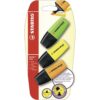 Textmarker Stabilo Boss mini, 3 culori/blister, galben, verde, portocaliu