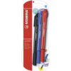 Fineliner Stabilo PointMax, 0.8 mm, 3 culori/blister, ultramarin, negru, carmin Fineliner Stabilo PointMax, 0.8 mm, 3 culori/blister, ultramarin, negru, carmin