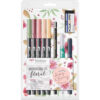 Set acuarelabil nuante florale
