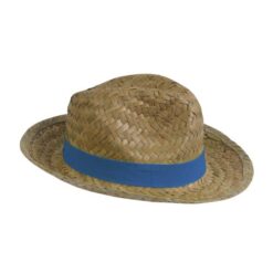 Straw hat with elastic band 2,5 cm  applicabile and customizable