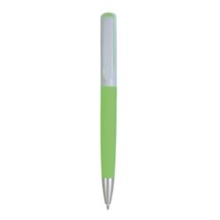 Plastic twist pen with rubberised coloured grip