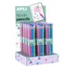 Display seturi 12 creioane Apli Nordik grafit, HB, cu radiera, 12 pachete/set Display seturi 12 creioane Apli Nordik grafit, HB, cu radiera, 12 pachete/set