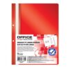 Dosar cu sina si 2 perforatii Office Products, A4, plastic, 50 bucati/set, rosu Dosar cu sina si 2 perforatii Office Products, A4, plastic, 50 bucati/set, rosu