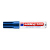 Marker permanent Edding 500, corp metalic, varf retezat 2-7 mm, albastru