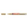 Marker permanent Edding 751 cu vopsea, corp metalic, varf rotund, 1-2 mm, auriu