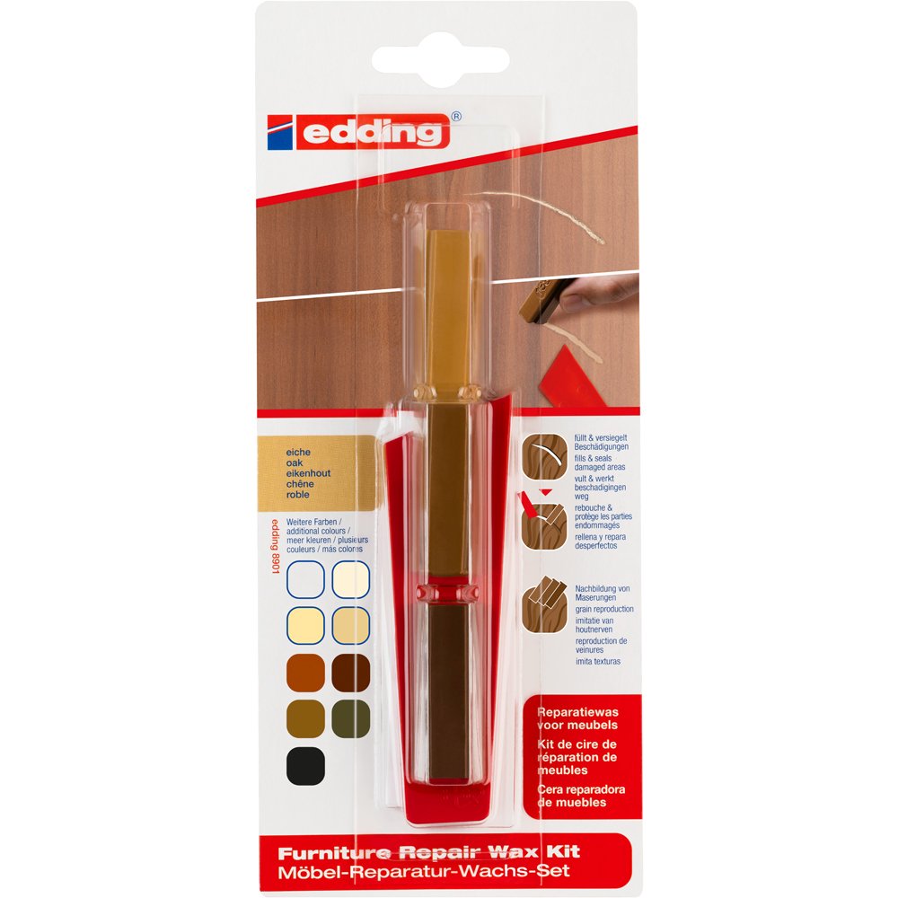 Kit Edding 8901 retusuri mobilier, lemn stejar, fag, molid Kit Edding 8901 retusuri mobilier, lemn stejar, fag, molid