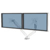 Brat pentru monitor Fellowes Platinum, orizontal, dublu, alb