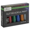 Set culori acrilice cu sclipici Creative Craft, 6 culori, 75 ml Set culori acrilice cu sclipici Creative Craft, 6 culori, 75 ml