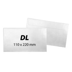 Plic DL, 110x220, alb, siliconic, 100 bucati/set