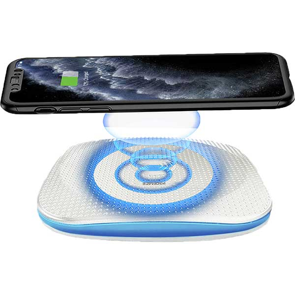 Incarcator wireless PROMATE AuraPad-4, universal, QI, alb Incarcator wireless PROMATE AuraPad-4, universal, QI, alb