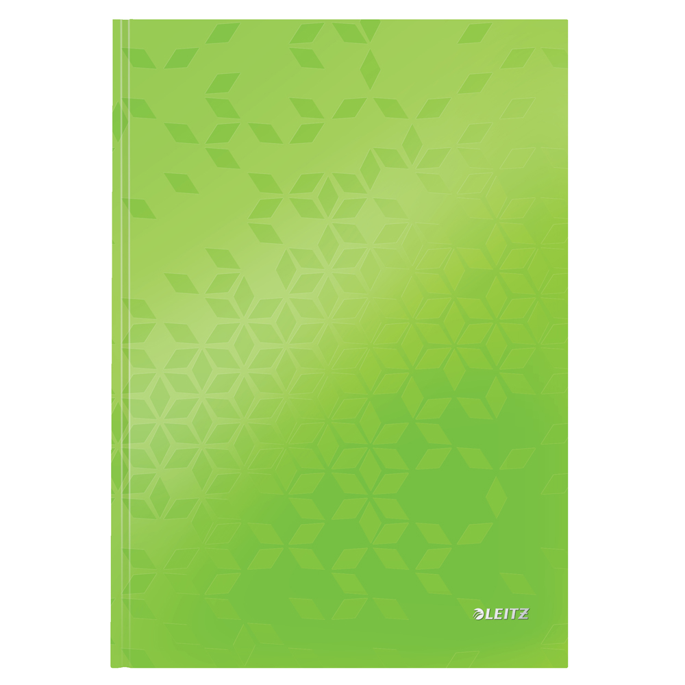 Caiet de birou Leitz WOW, A4, coperta dura, matematica, verde metalizat Caiet de birou Leitz WOW, A4, coperta dura, matematica, verde metalizat
