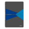 Caiet de birou Leitz Office, carton, A4, cu spira, dictando, albastru