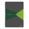 Caiet de birou Leitz Office, carton, A4, cu spira, dictando, verde
