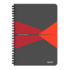 Caiet de birou Leitz Office, carton, A5, cu spira, dictando, rosu