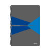 Caiet de birou Leitz Office, carton, A5, cu spira, dictando, albastru Caiet de birou Leitz Office, carton, A5, cu spira, dictando, albastru