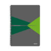 Caiet de birou Leitz Office, carton, A5, cu spira, dictando, verde