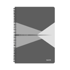 Caiet de birou Leitz Office, carton, A5, cu spira, dictando, gri
