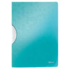 Dosar cu clip Leitz WOW ColorClip, PP, A4, 30 coli, turcoaz