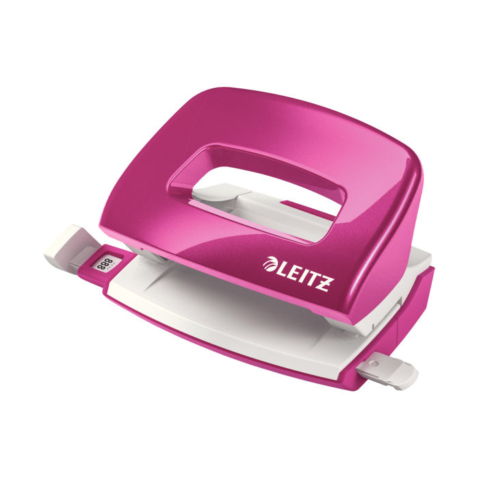 Perforator metalic Leitz WOW 5060 MINI NeXXt Series, 10 coli, roz Perforator metalic Leitz WOW 5060 MINI NeXXt Series, 10 coli, roz