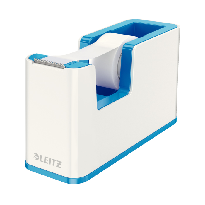 Dispenser banda adeziva Leitz WOW, PS, banda inclusa, culori duale, alb-albastru Dispenser banda adeziva Leitz WOW, PS, banda inclusa, culori duale, alb-albastru