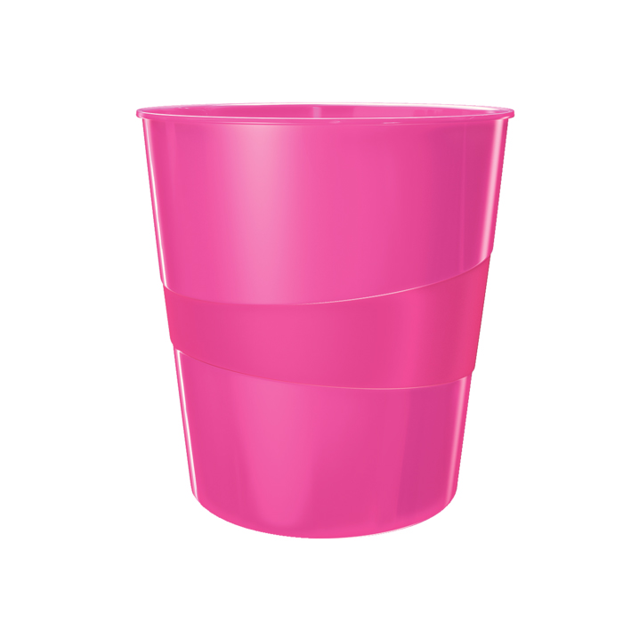Cos hartii Leitz WOW, PS, 15l, roz Cos hartii Leitz WOW, PS, 15l, roz
