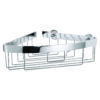 Etajera autoadeziva de colt pentru dus Aluxx, din aluminiu cromat, 87x205 mm