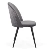 scaun living din catifea cu picioare negre BUC 207 gri scaun living din catifea cu picioare negre BUC 207 gri